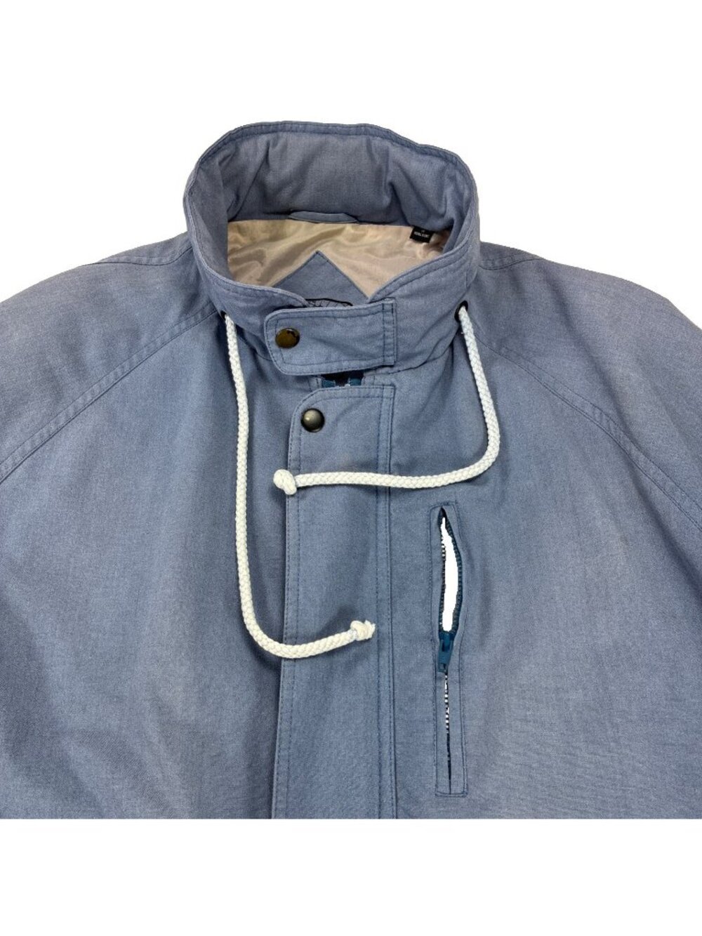 Vtg 80s Banana Republic Expedition Safari Jacket Mens L 2XL Blue Canvas Utility